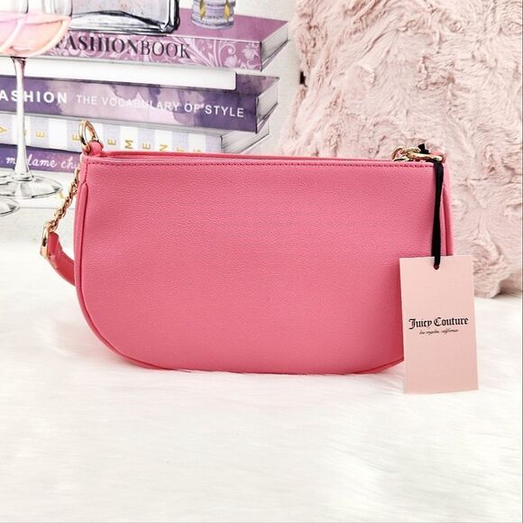 TikTok {Juicy Couture} Pink Rhinestone Shoulder Bag Purse - Picture 3 of 7